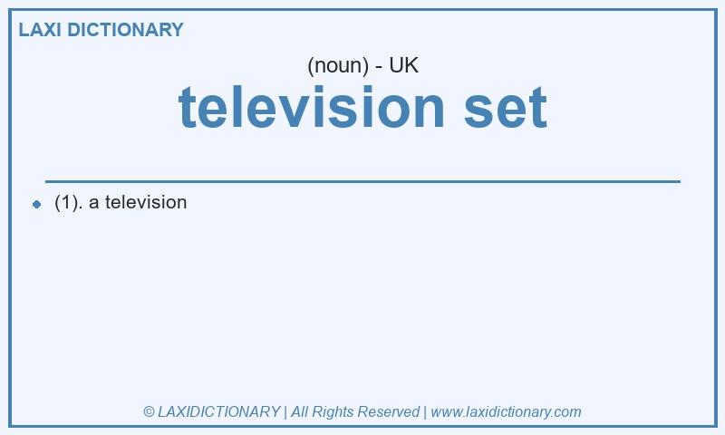 Definition television set in British English