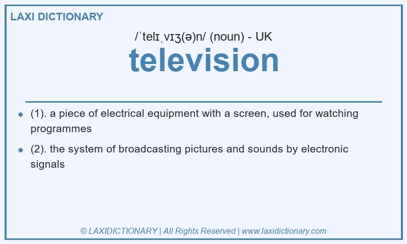 Definition television in British English