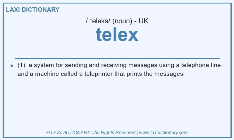 Definition telex in British English