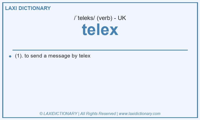 Definition telex in British English