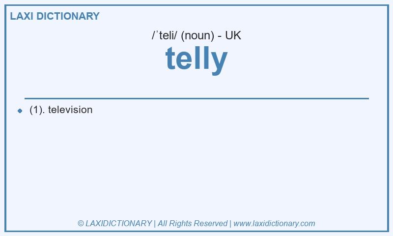 Definition telly in British English
