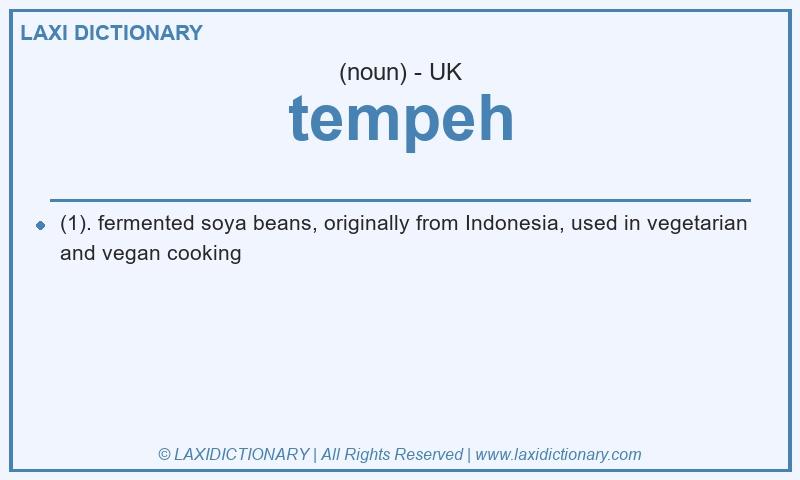 Definition tempeh in British English