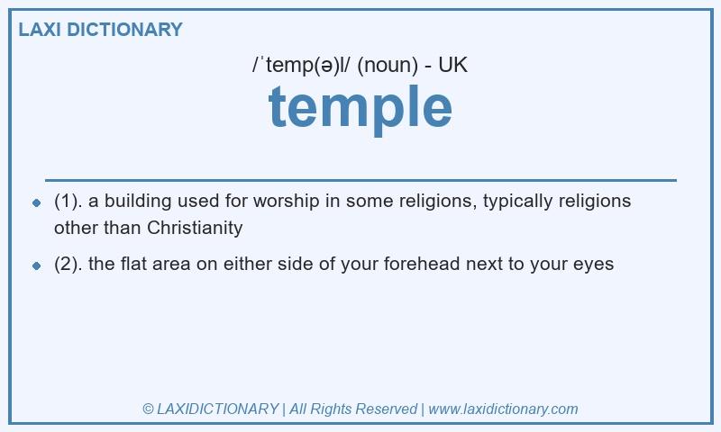 Definition temple in British English