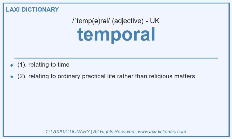 Definition temporal in British English
