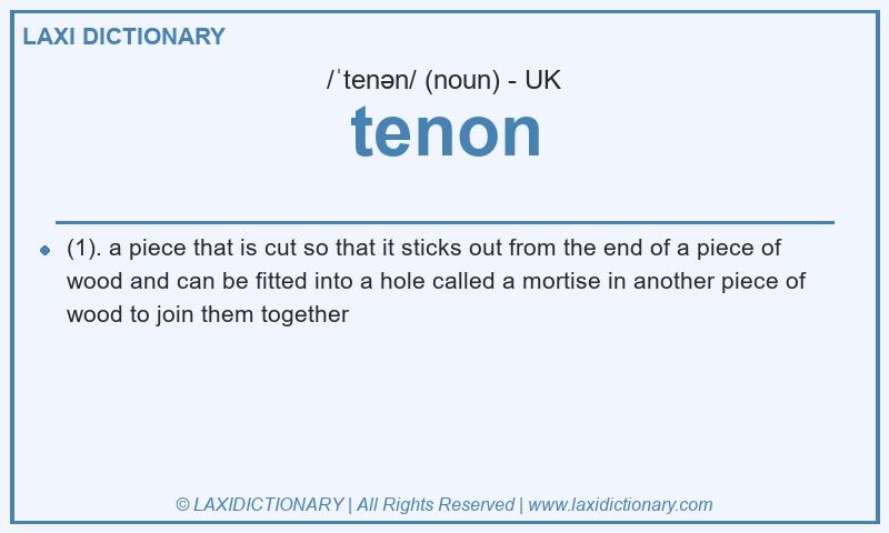 Definition tenon in British English