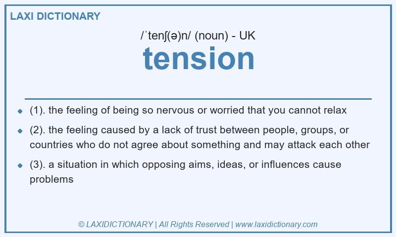 Definition tension in British English