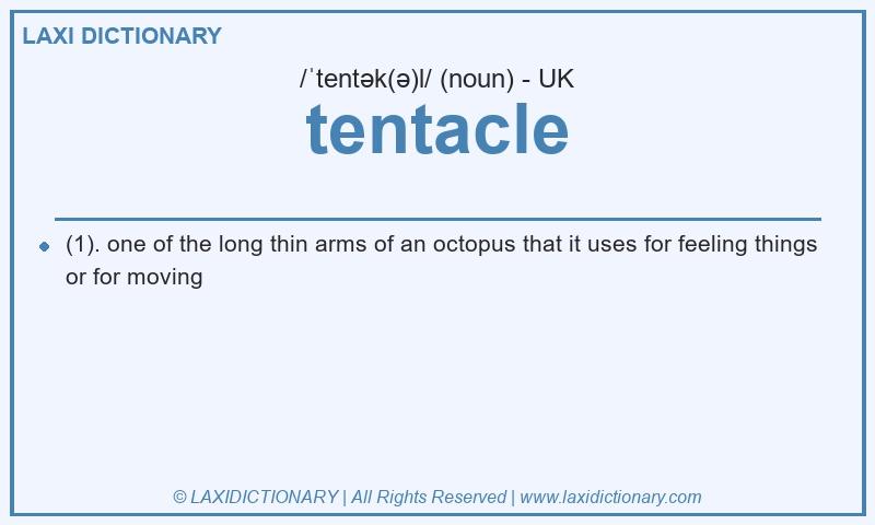 Definition tentacle in British English