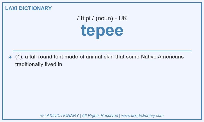 Definition tepee in British English