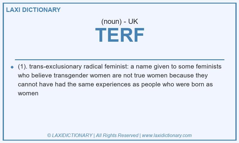 Definition TERF in British English