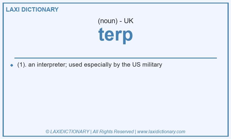 Definition terp in British English