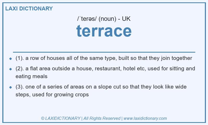 Definition terrace in British English