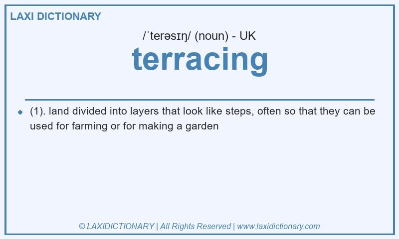 Definition terracing in British English