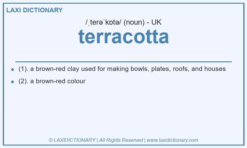 Definition terracotta in British English