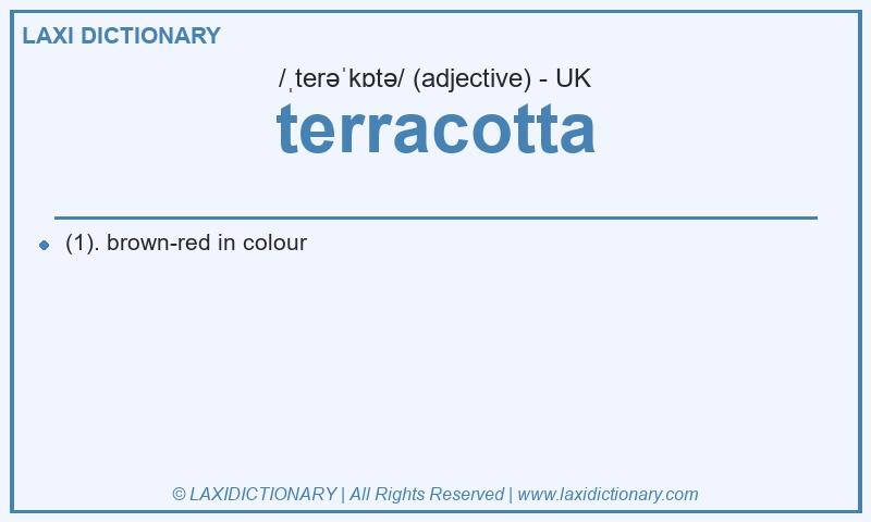 Definition terracotta in British English