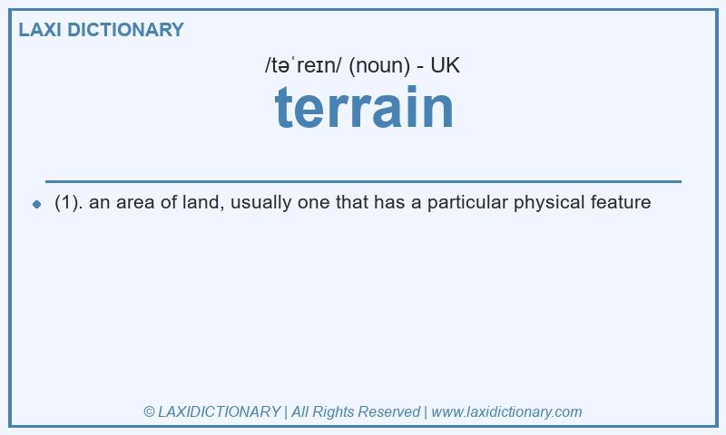 Definition terrain in British English