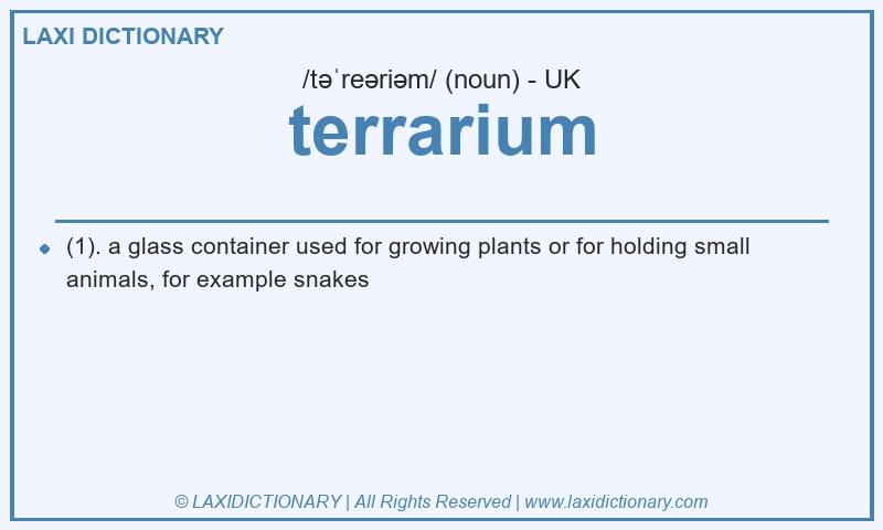 Definition terrarium in British English
