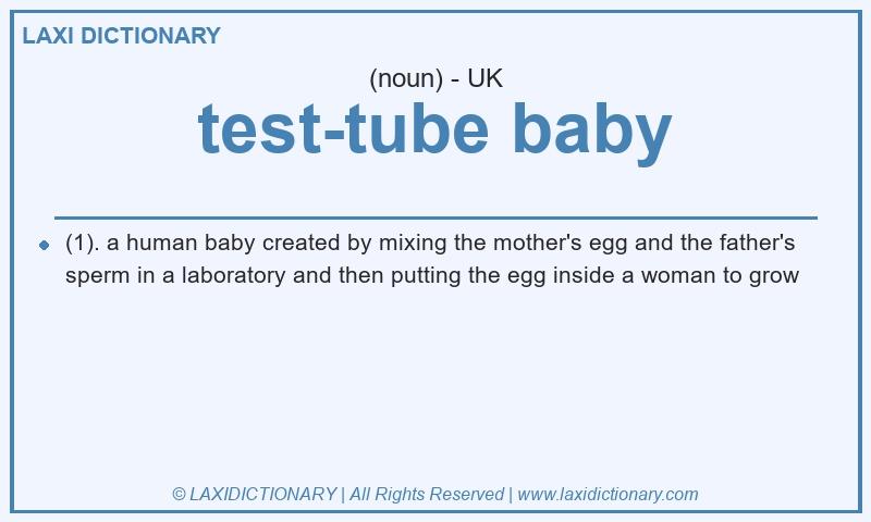 Definition test-tube baby in British English