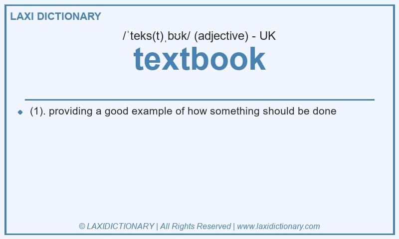 Definition textbook in British English