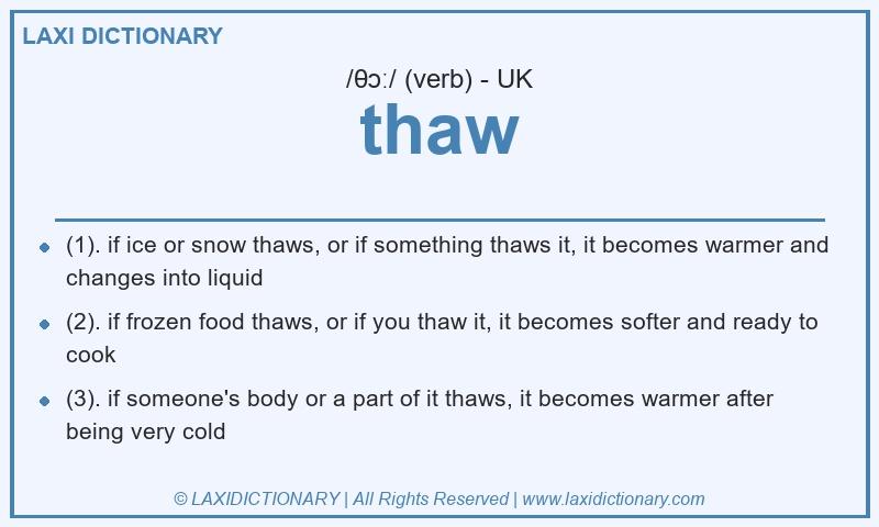 Definition thaw in British English
