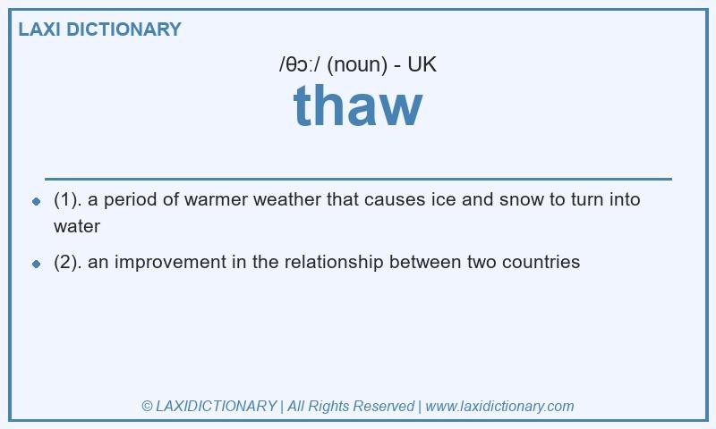 Definition thaw in British English
