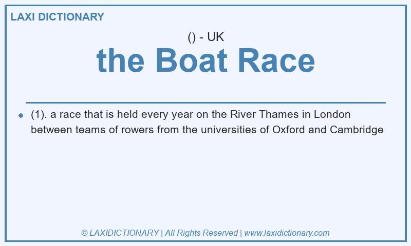 Definition the Boat Race in British English
