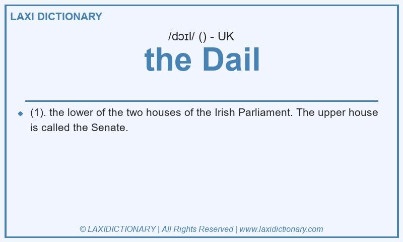Definition the Dail in British English