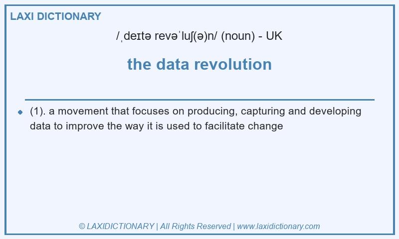 Definition the data revolution in British English