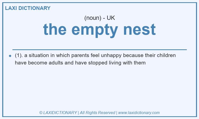Definition the empty nest in British English