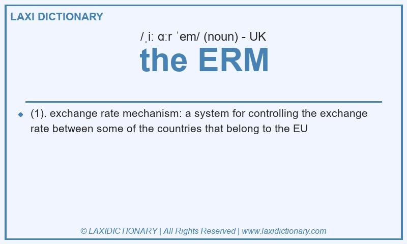 Definition the ERM in British English