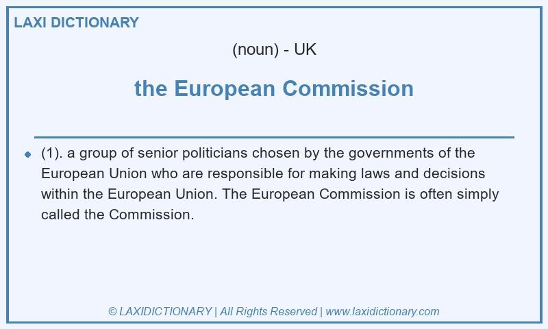 Definition the European Commission in British English