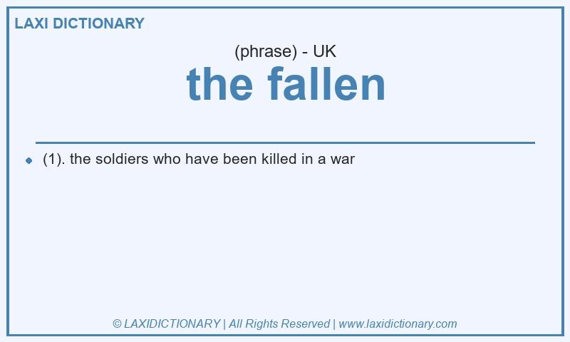 Definition the fallen in British English