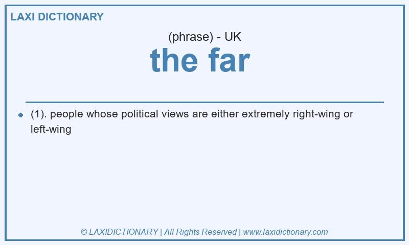 Definition the far in British English
