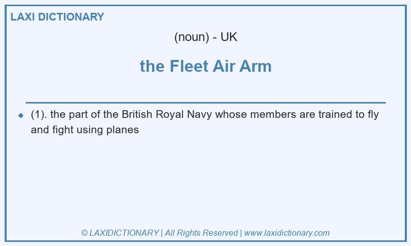 Definition the Fleet Air Arm in British English