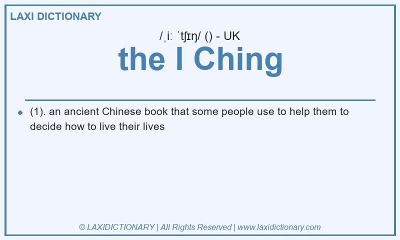 Definition the I Ching in British English