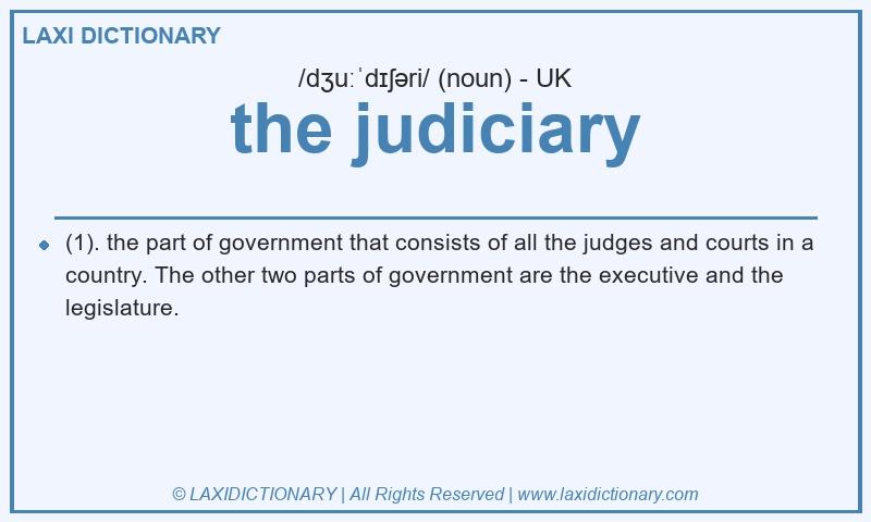 Definition the judiciary in British English
