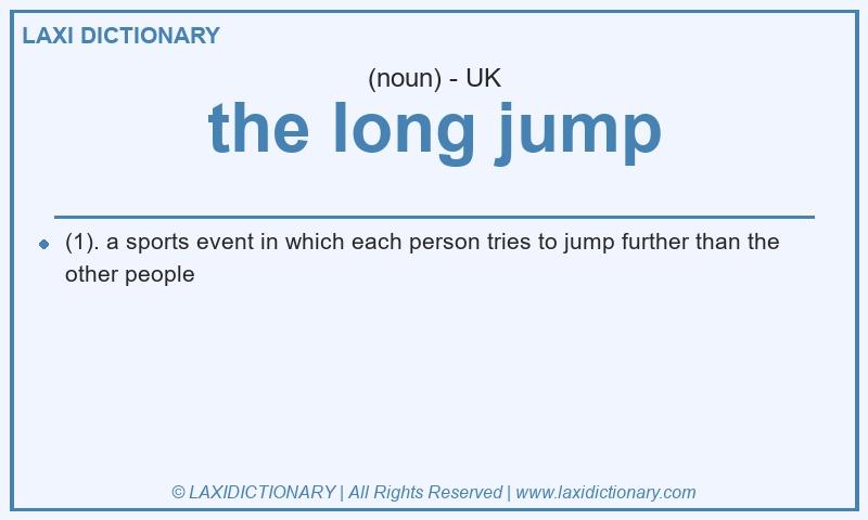 Definition the long jump in British English