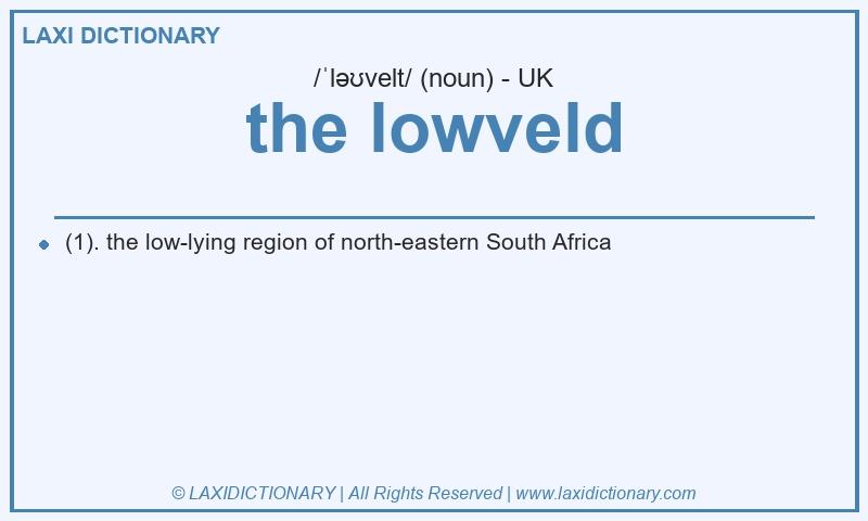 Definition the lowveld in British English