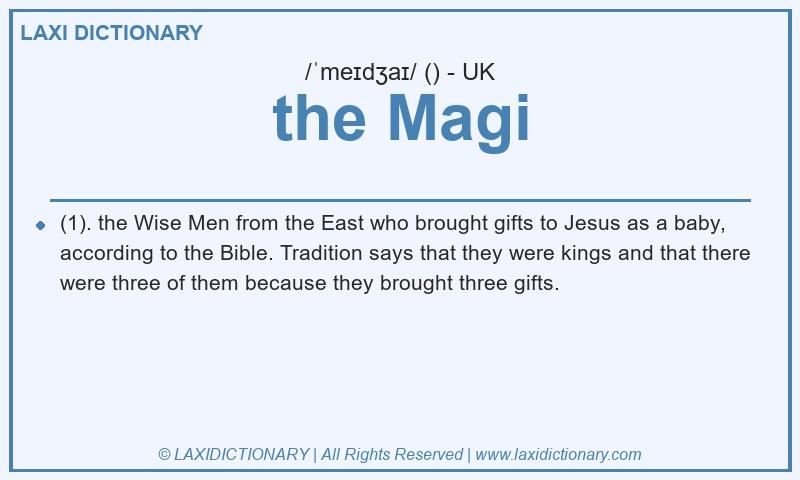 Definition the Magi in British English