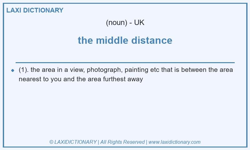 Definition the middle distance in British English