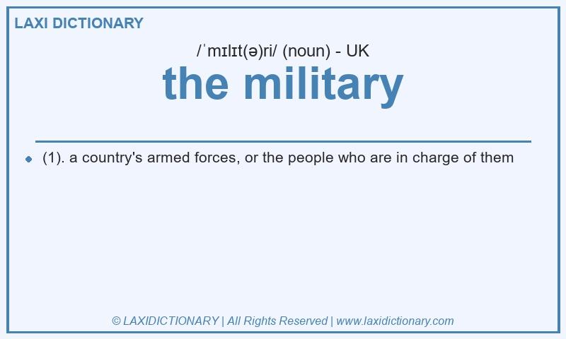 Definition the military in British English