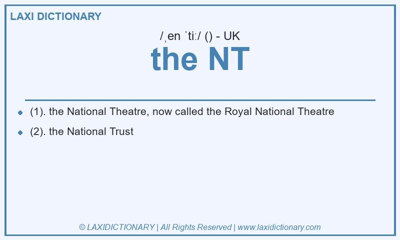 Definition the NT in British English
