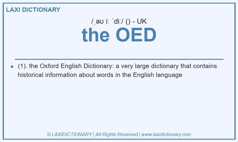 Definition the OED in British English