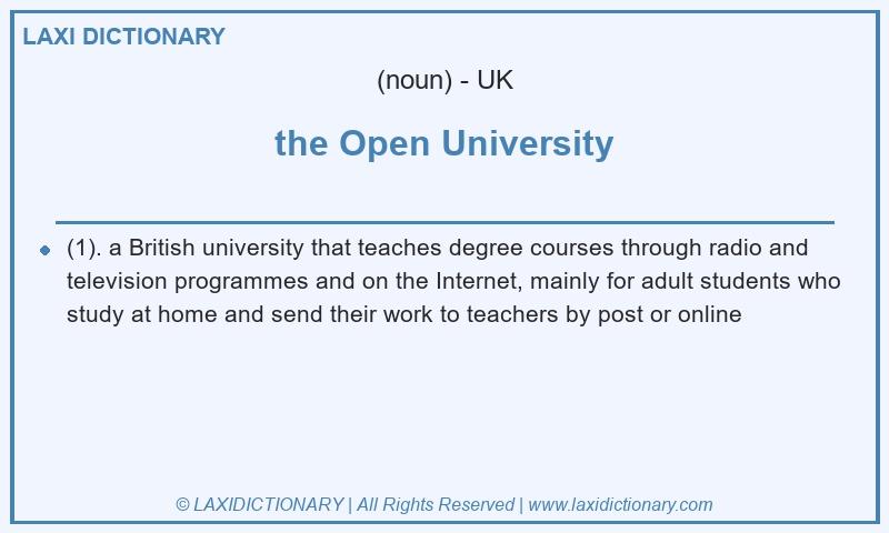 Definition the Open University in British English