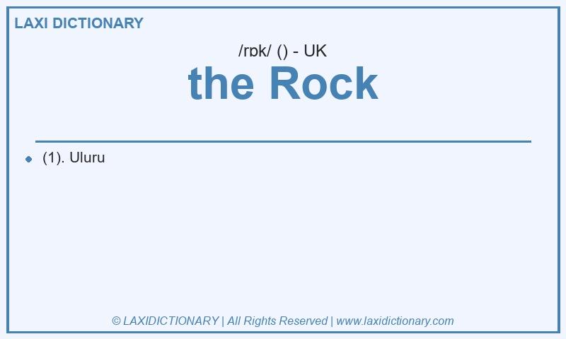 Definition the Rock in British English