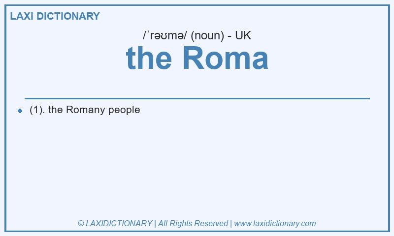 Definition the Roma in British English