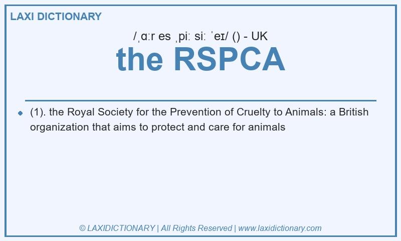 Definition the RSPCA in British English