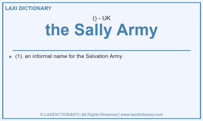 Definition the Sally Army in British English