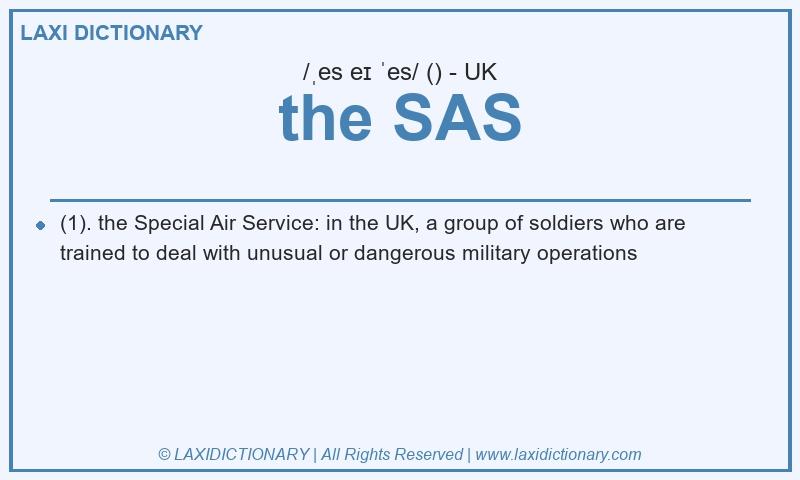 Definition the SAS in British English