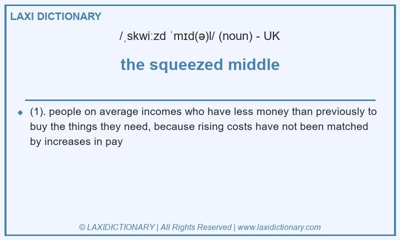 Definition the squeezed middle in British English