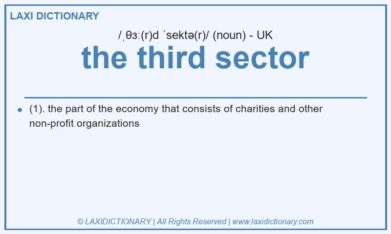 Definition the third sector in British English